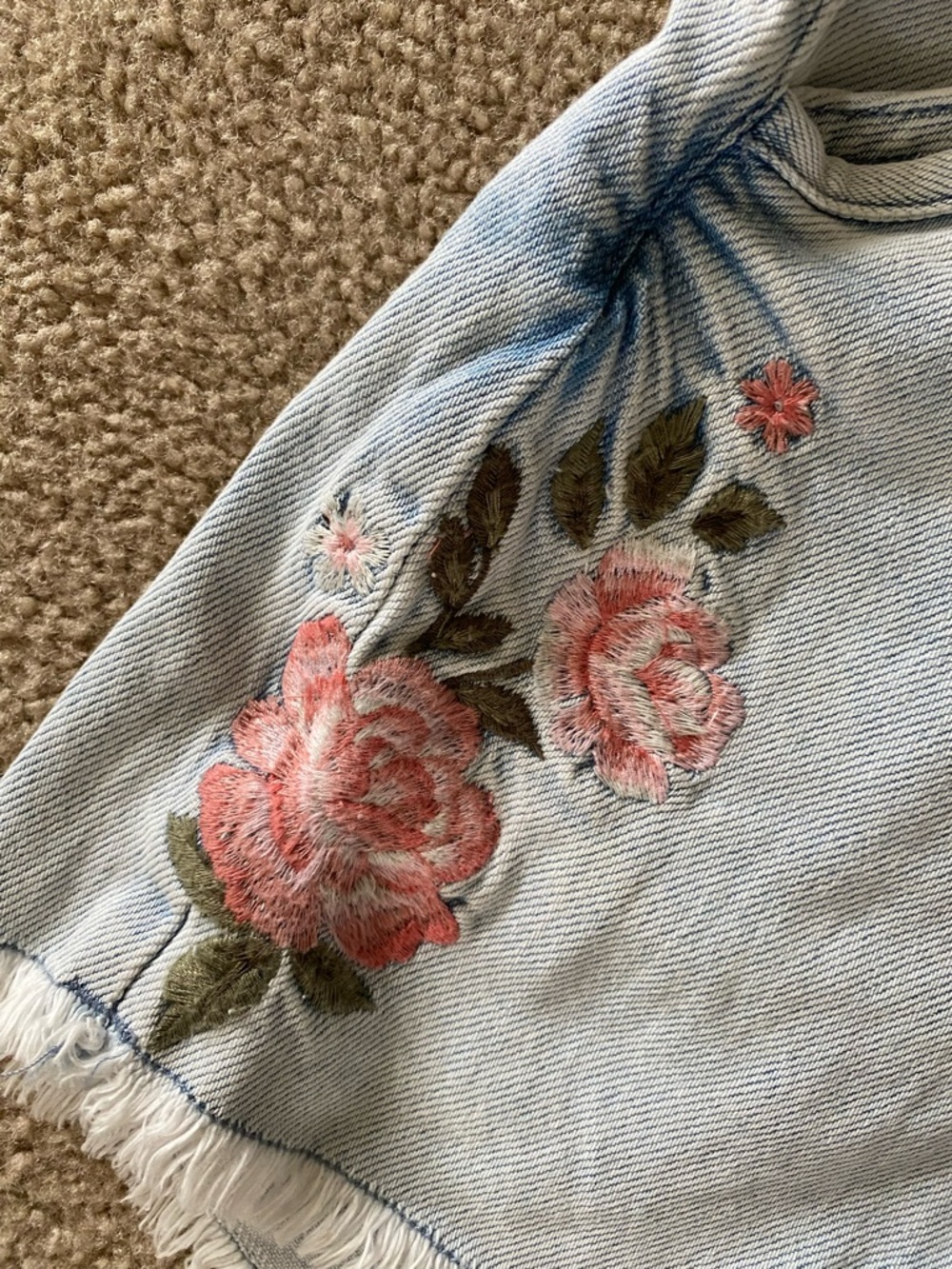 Driftwood Raphy Shortall Floral Embroidered Overalls - Picture 6 of 9